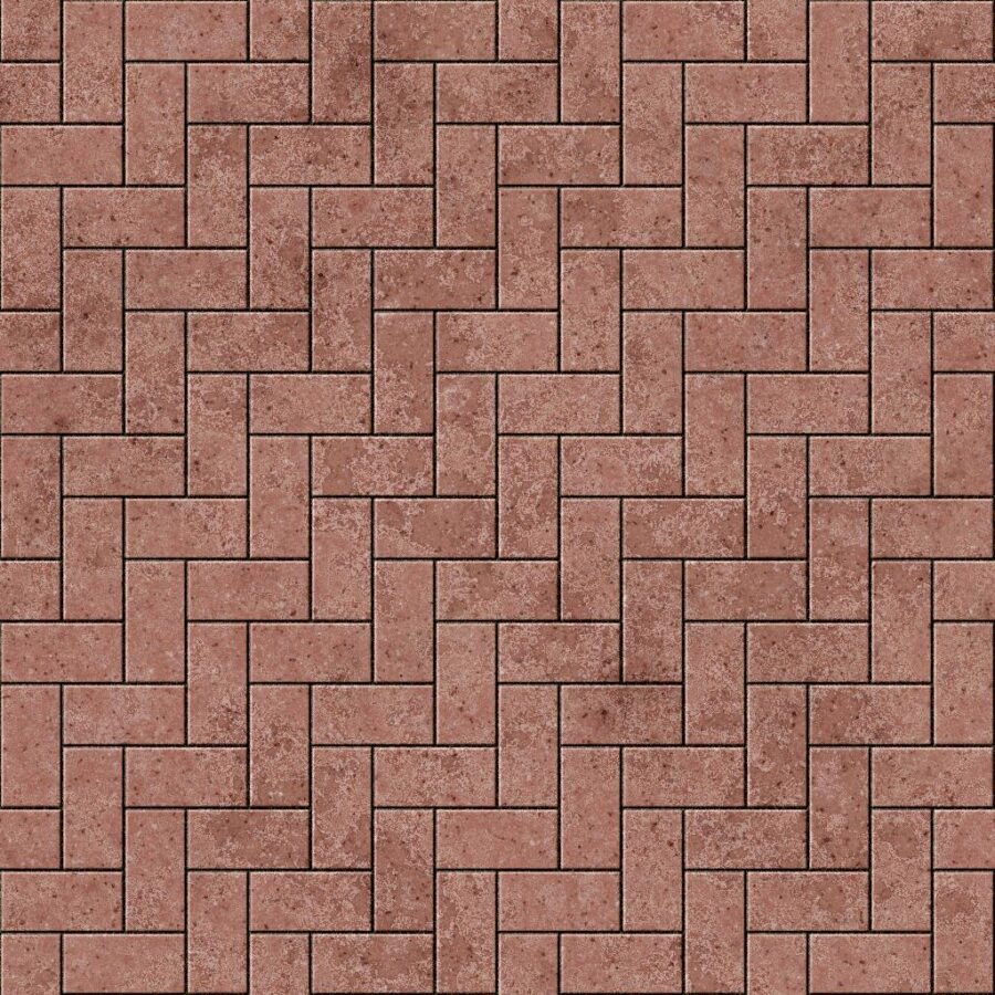 Red Brick Texture in Herringbone Pattern