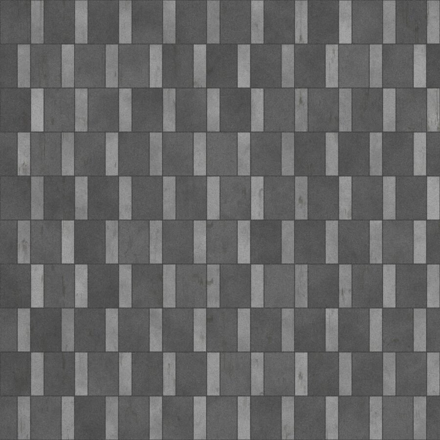 Gray Wall or Floor of Larger Darker and Smaller Lighter Tiles