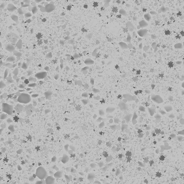 Roughness map of Sandy Trail Texture with Rocks, Pebbles and Plants