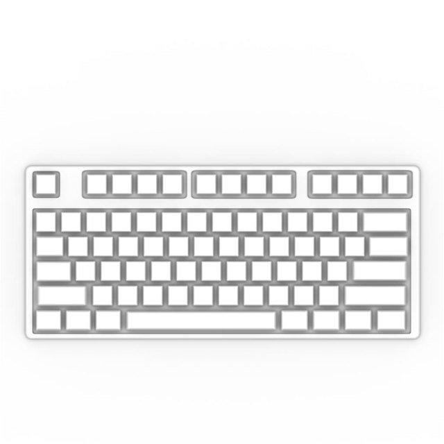 Ambient occlusion map of Gaming Keyboard Texture