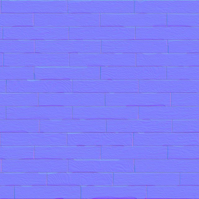 Normal map of Worn Wood Plank Texture